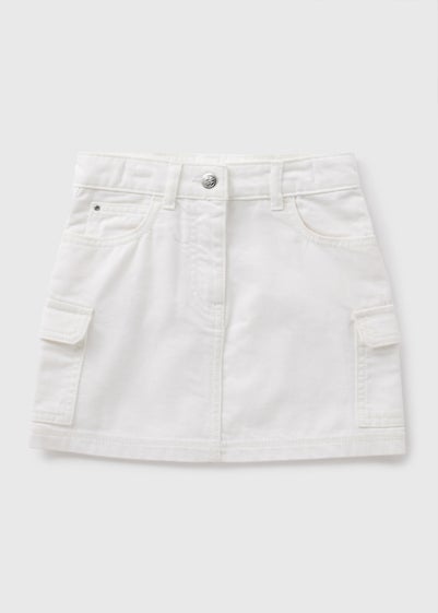 Girls Ecru Cargo Mini Skirt (7-15yrs)