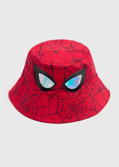 Marvel Boys Red Spiderman Bucket Hat (3-10yrs)