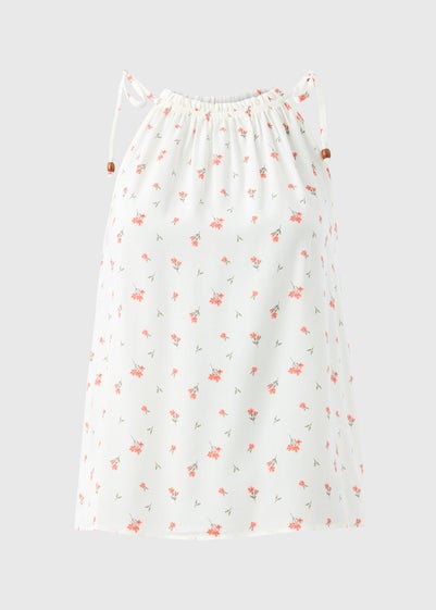 White Ditsy Floral Cami Top