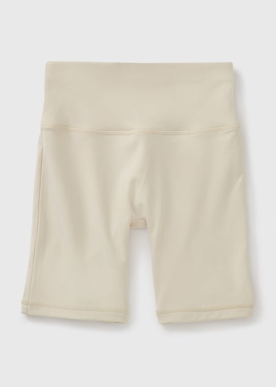 Girls Cream Soft Touch Cycle Shorts (7-15yrs)